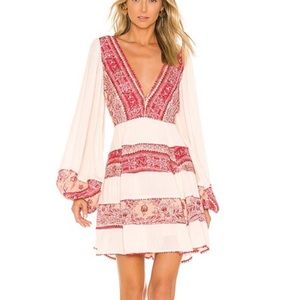 NWOT Free People My Live Mini Dress Tea Combo